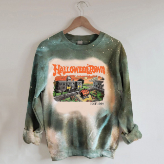 Halloweentown Printed Tie Dye Sweatshirt