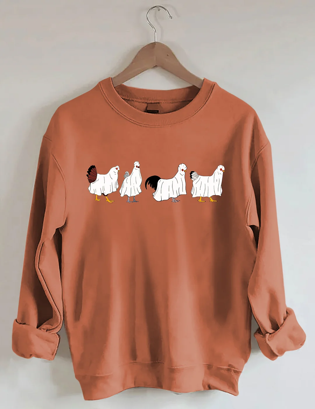 Halloween Ghost Chicken Sweatshirt