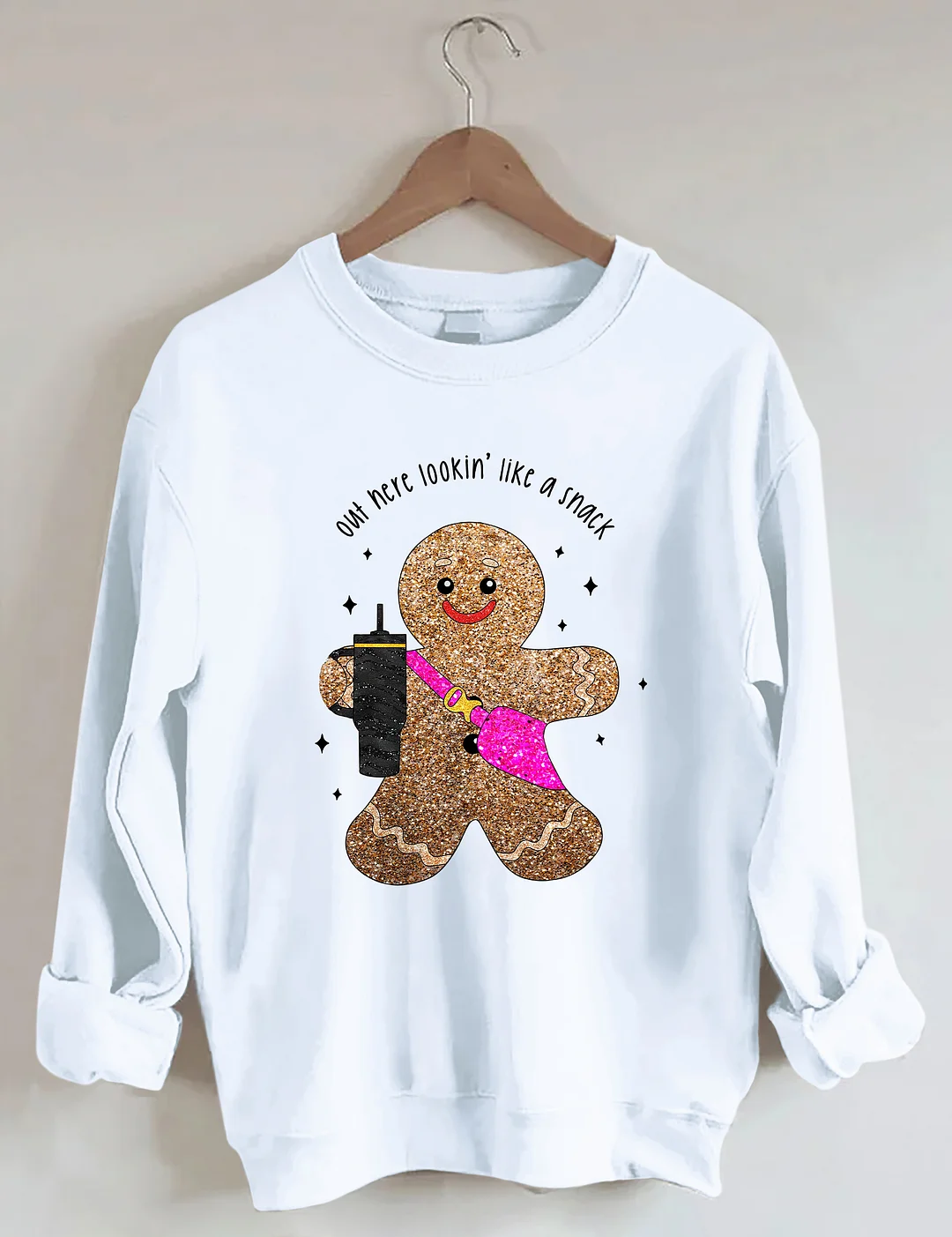 Sparkly Gingerbread Man Sweatshirt