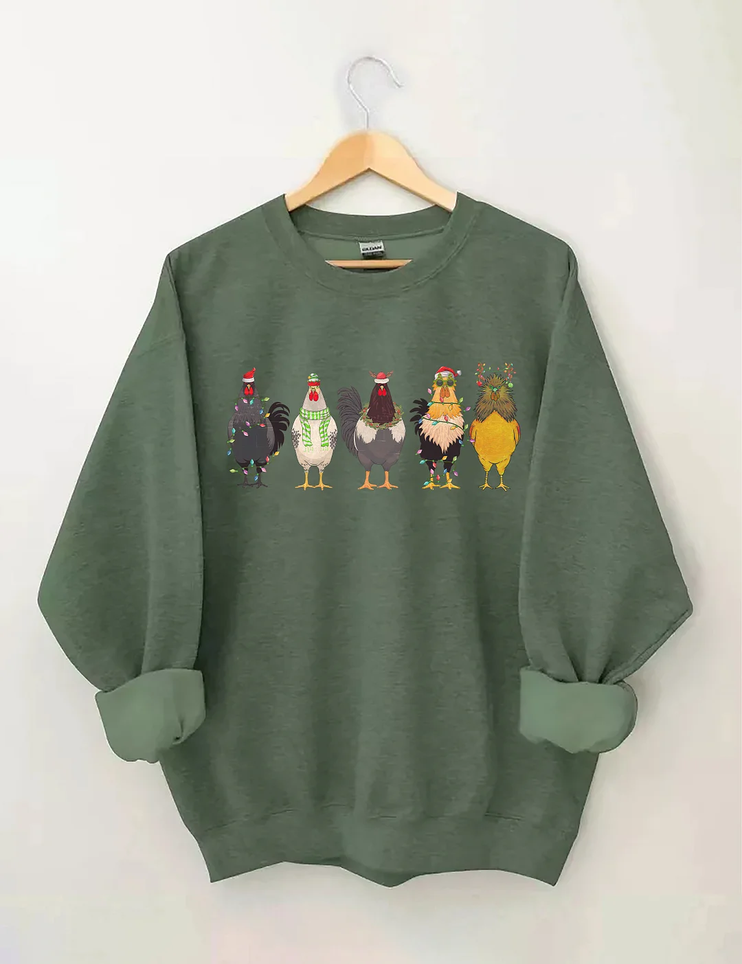 Funny Chicken Lover Christmas Sweatshirt