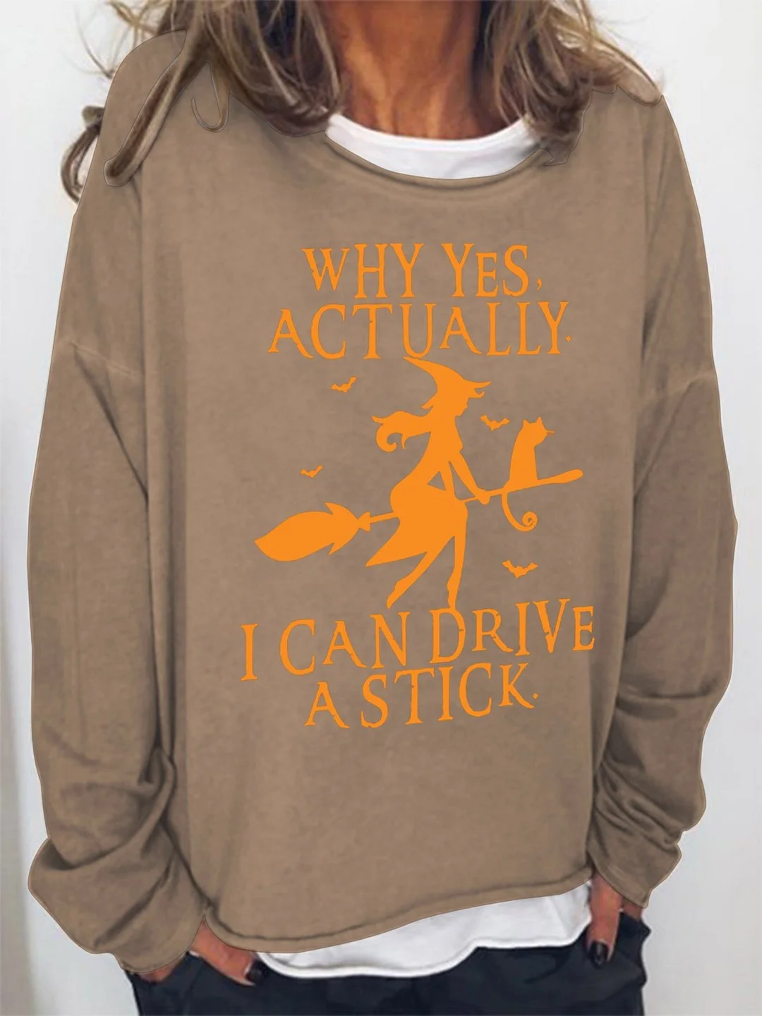 Why Yes Actually I Can Drive A Stick Halloween Sweatshirt