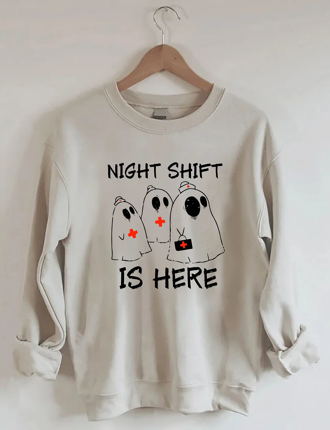 Night Shift Is Here Halloween Sweatshirt