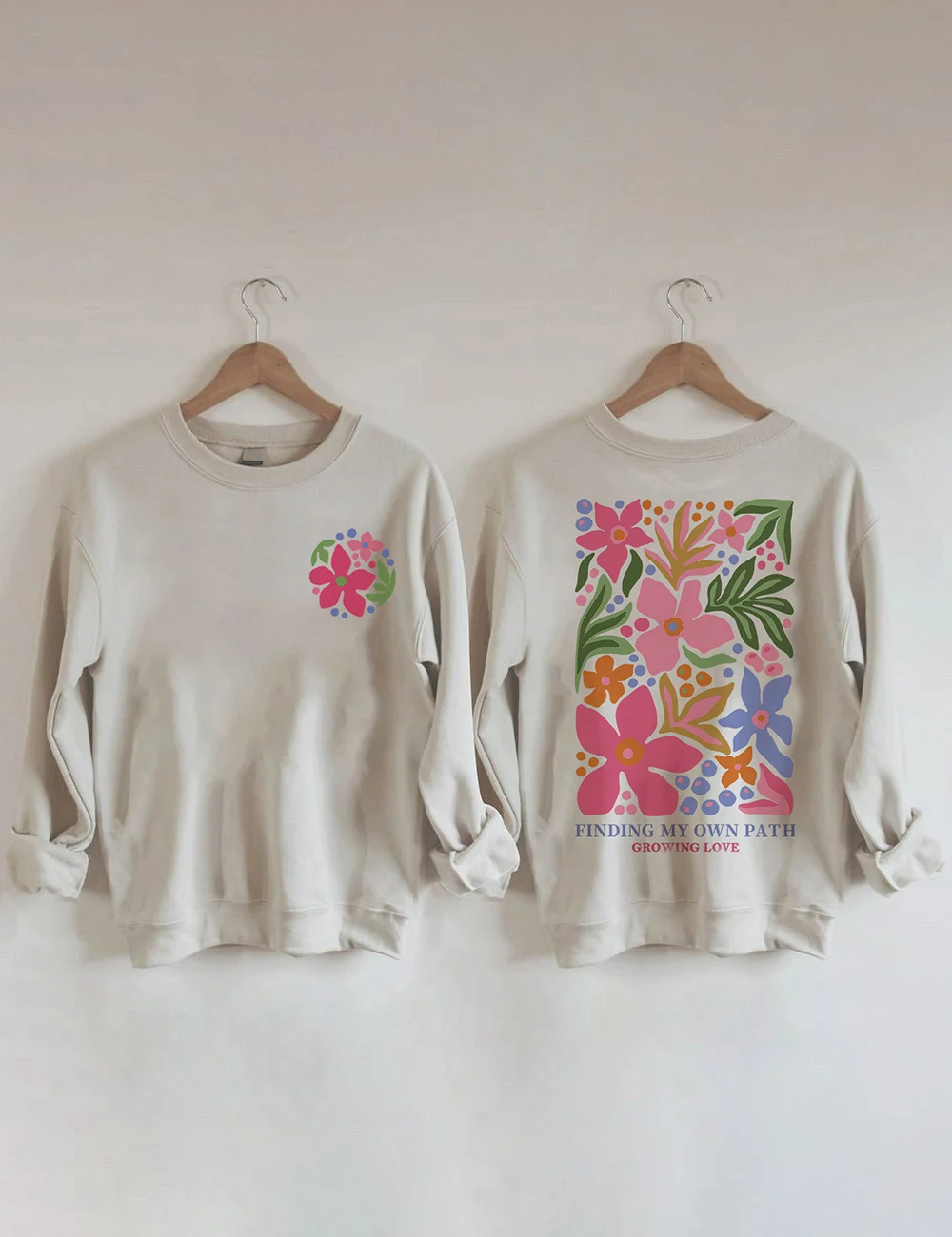 Finding My Own Path Flowers Sweatshirt