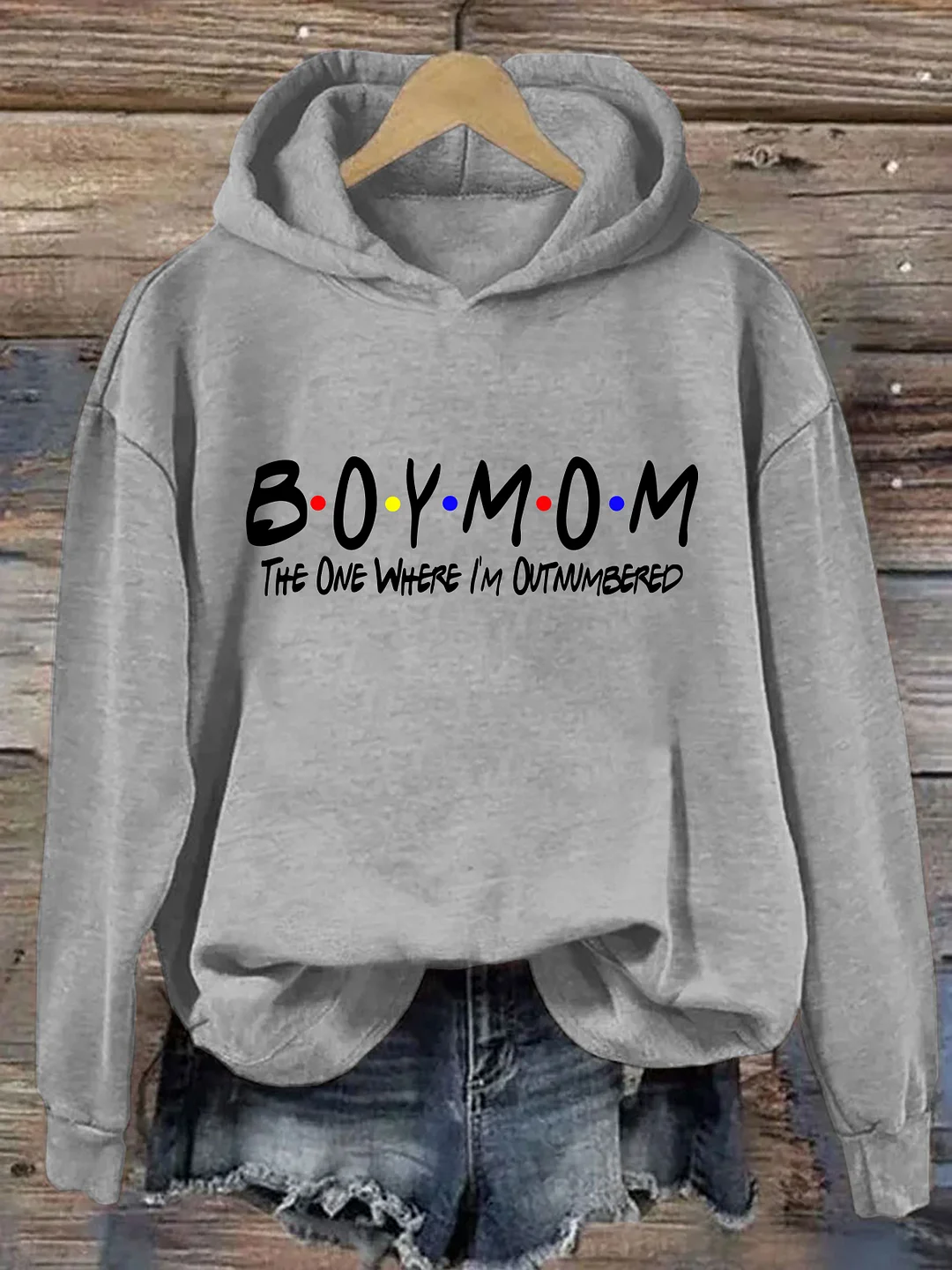 Boy Mom The One Where I'm Outnumbered Hoodie