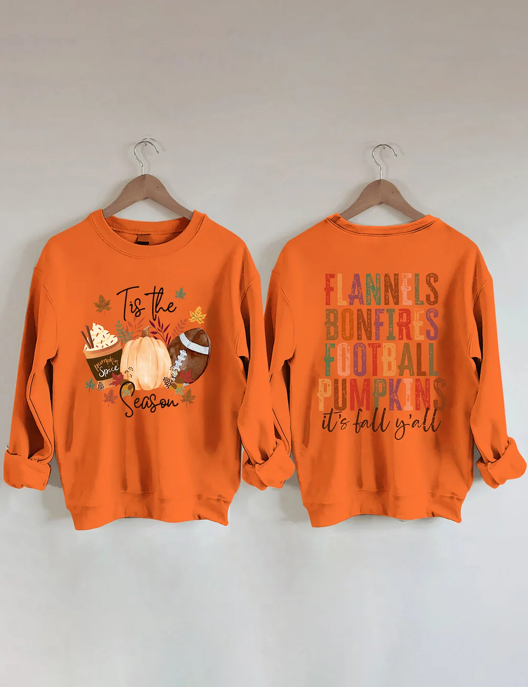 Flannels Bonfires Football Pumpkins Sweatshirt