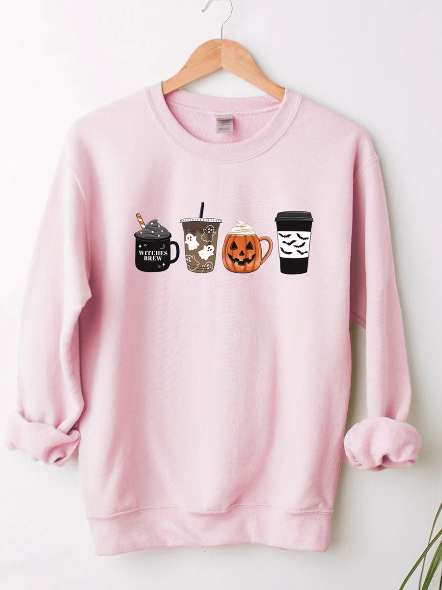 Halloween Coffee and Pumpkin Sweatshirt