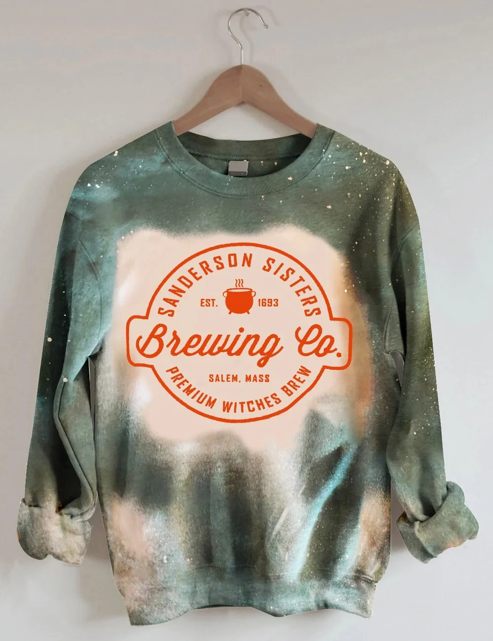 Sanderson Sisters Coffee Tie Dye Sweatshirt Pullover