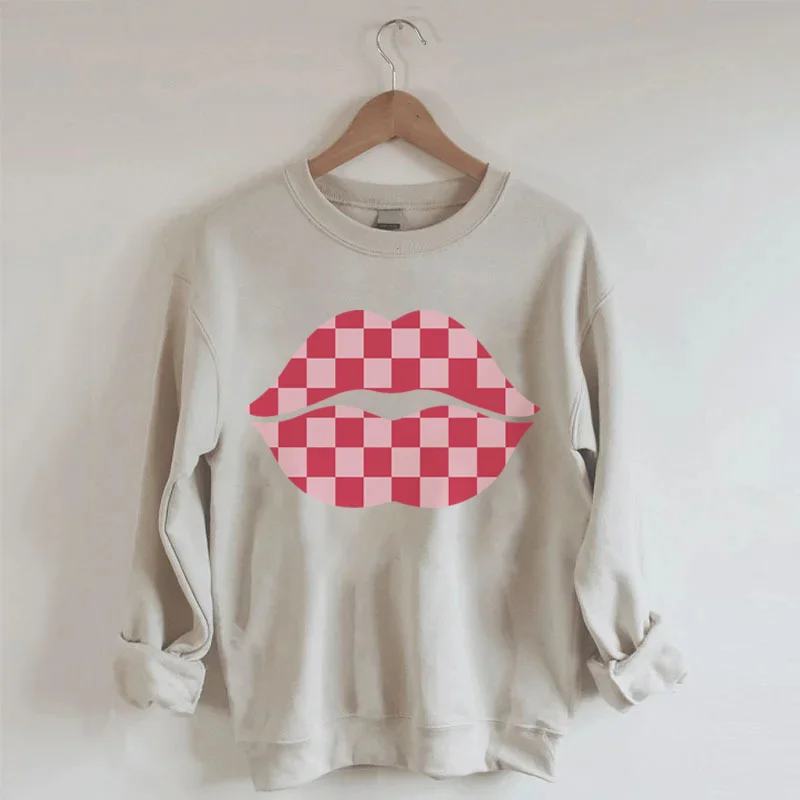 Checker Lips Sweatshirt