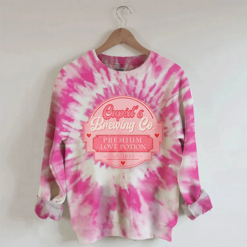 Cupid’s Brewing Company Tie Dye Valentine’s Day Sweatshirt