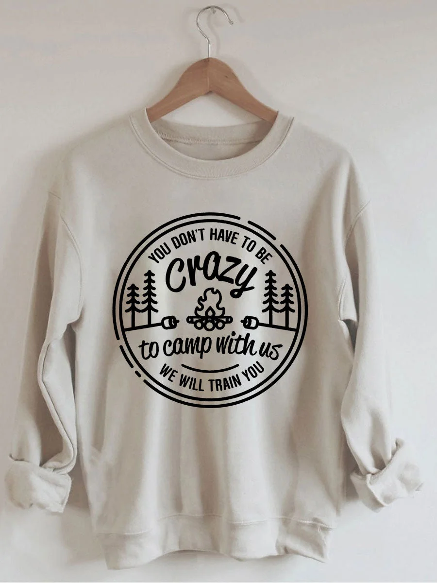 Crazy Camping Friends Sweatshirt