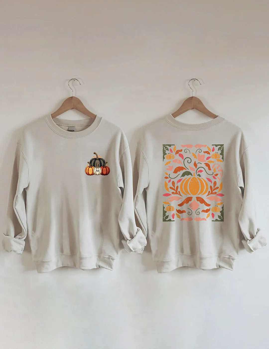 Pumpkins Boho Floral Sweatshirt