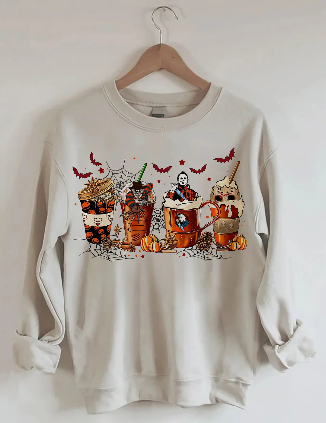 Skeleton Coffee Cups Sweatshirt