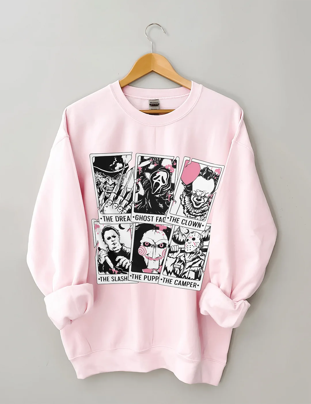 Horror Characters Tarot Card Sweatshirt