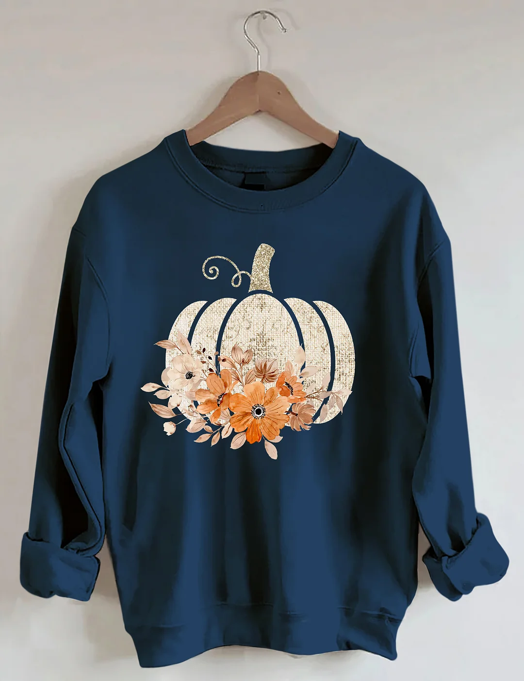 Floral Pumpkin Sweatshirt