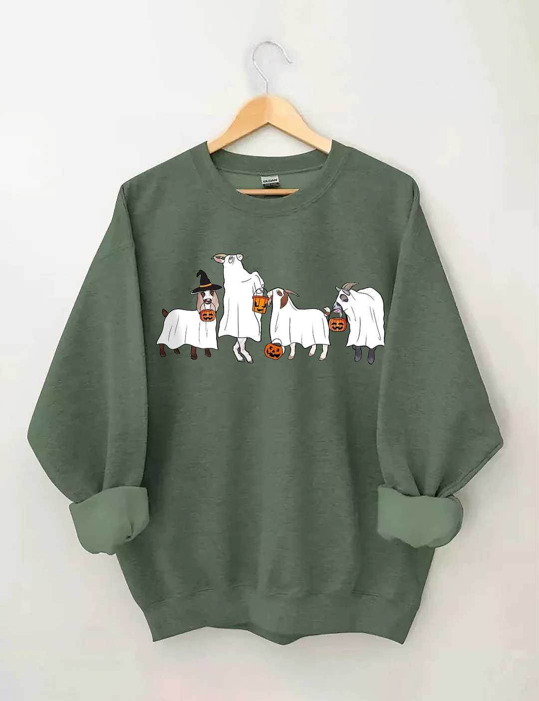 Halloween Ghost Goat Sweatshirt