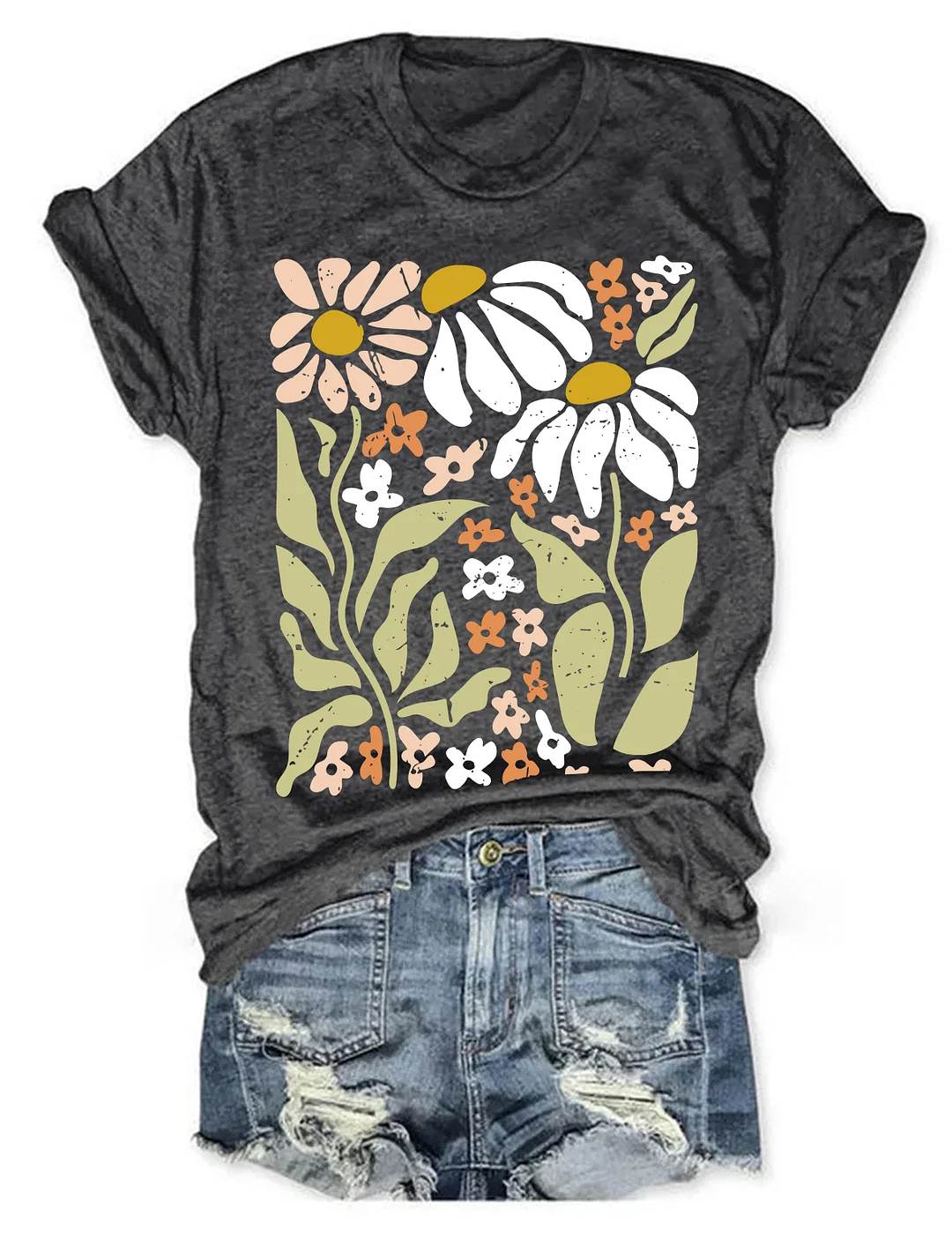 Boho Wildflowers Floral Nature T-shirt