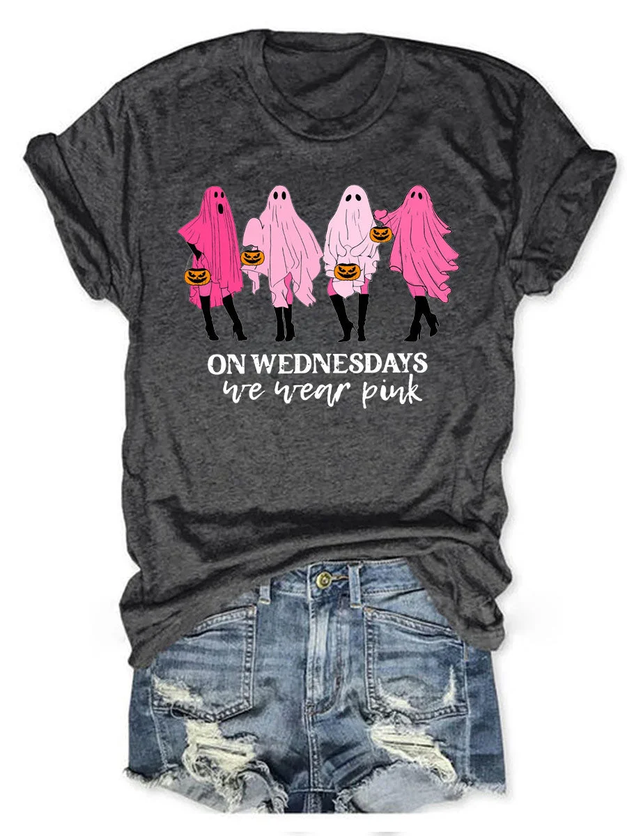 On Wednesday We Wear Pink Ghost T-shirt