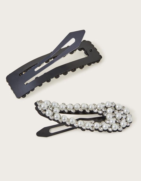 Monsoon Pearl and Diamante Hair Clips 2-Pack - Image 2