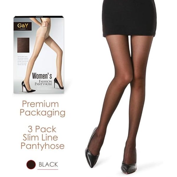 3 Pairs Women's Sheer Tights - 20D Control Top Pantyhose with Reinforced Toes, 10K+ Bought in Past Month - Image 4