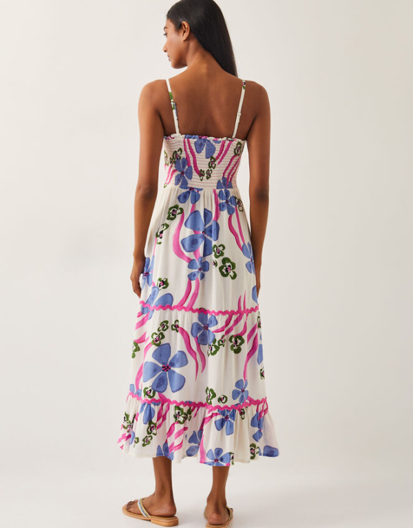 Monsoon Fiona floral bandeau midi dress ivory - Image 5